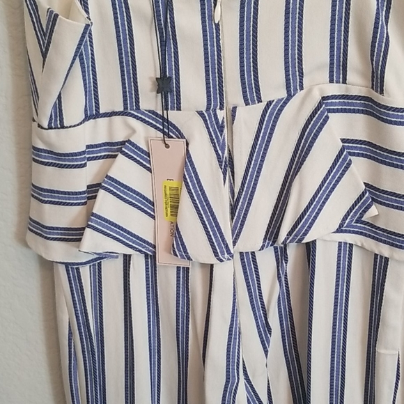 BCBGeneration Striped Peplum Jumpsuit - Picture 16 of 16